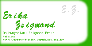 erika zsigmond business card